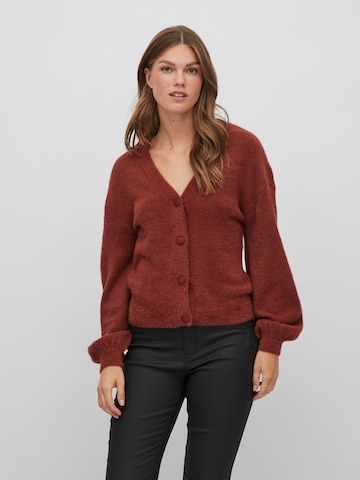 VILA Knit Cardigan 'Lajuli' in Red: front