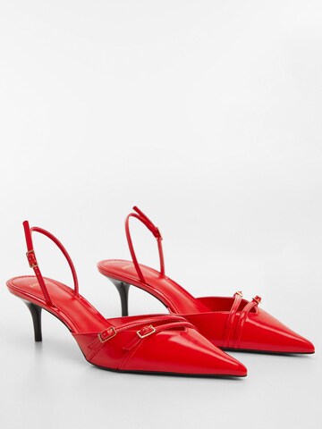 MANGO Slingback Pumps 'Tira' in Red