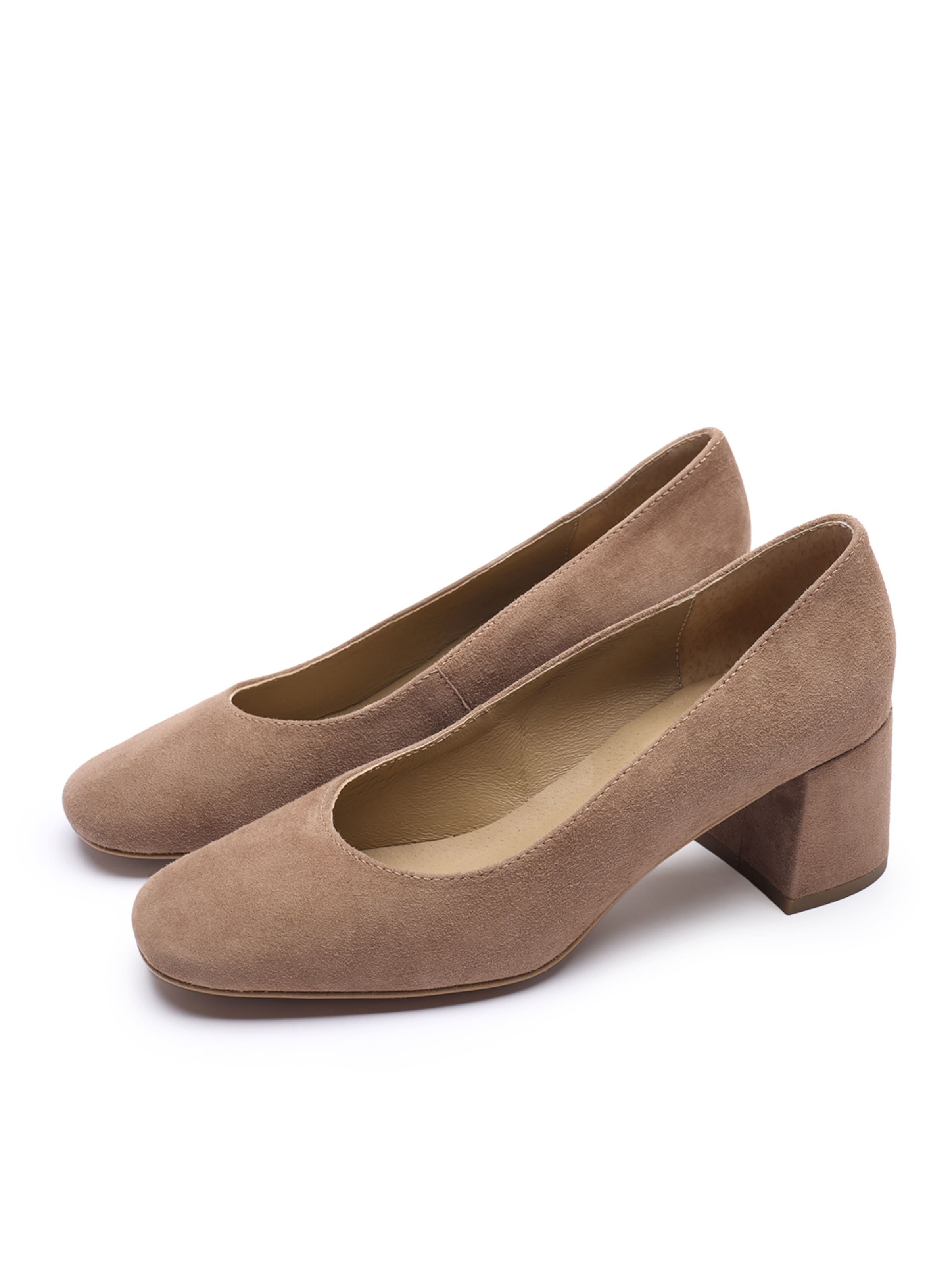 RYŁKO Čevlji s peto | rjava barva