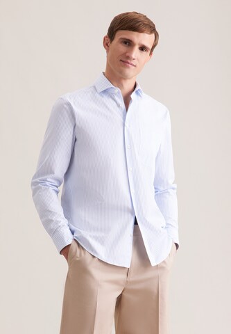 Coupe regular Chemise 'Casual Business' SEIDENSTICKER en bleu : devant
