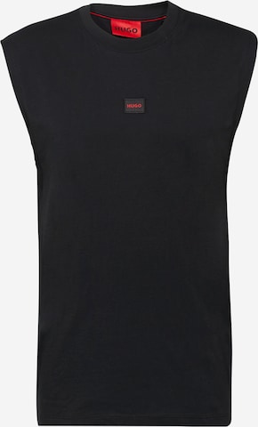 melns HUGO Red T-Krekls 'Dankto': no priekšpuses