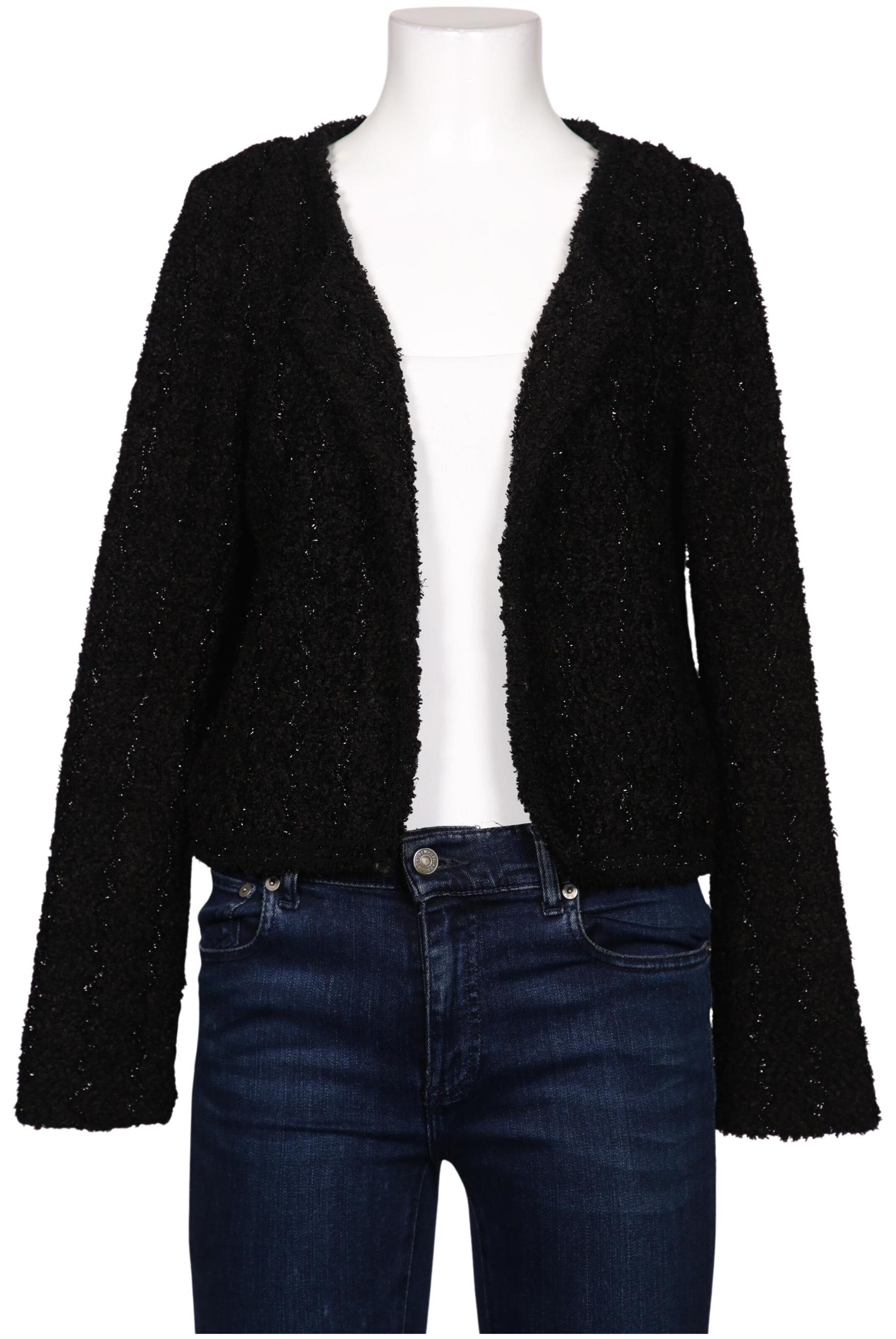 Cream Blazer M in Schwarz: Vorderseite