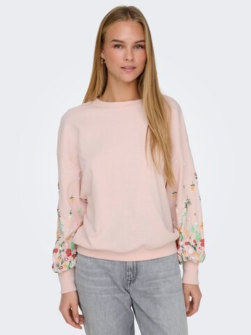ONLY Sweatshirt 'ONLBrooke' in Pink: front