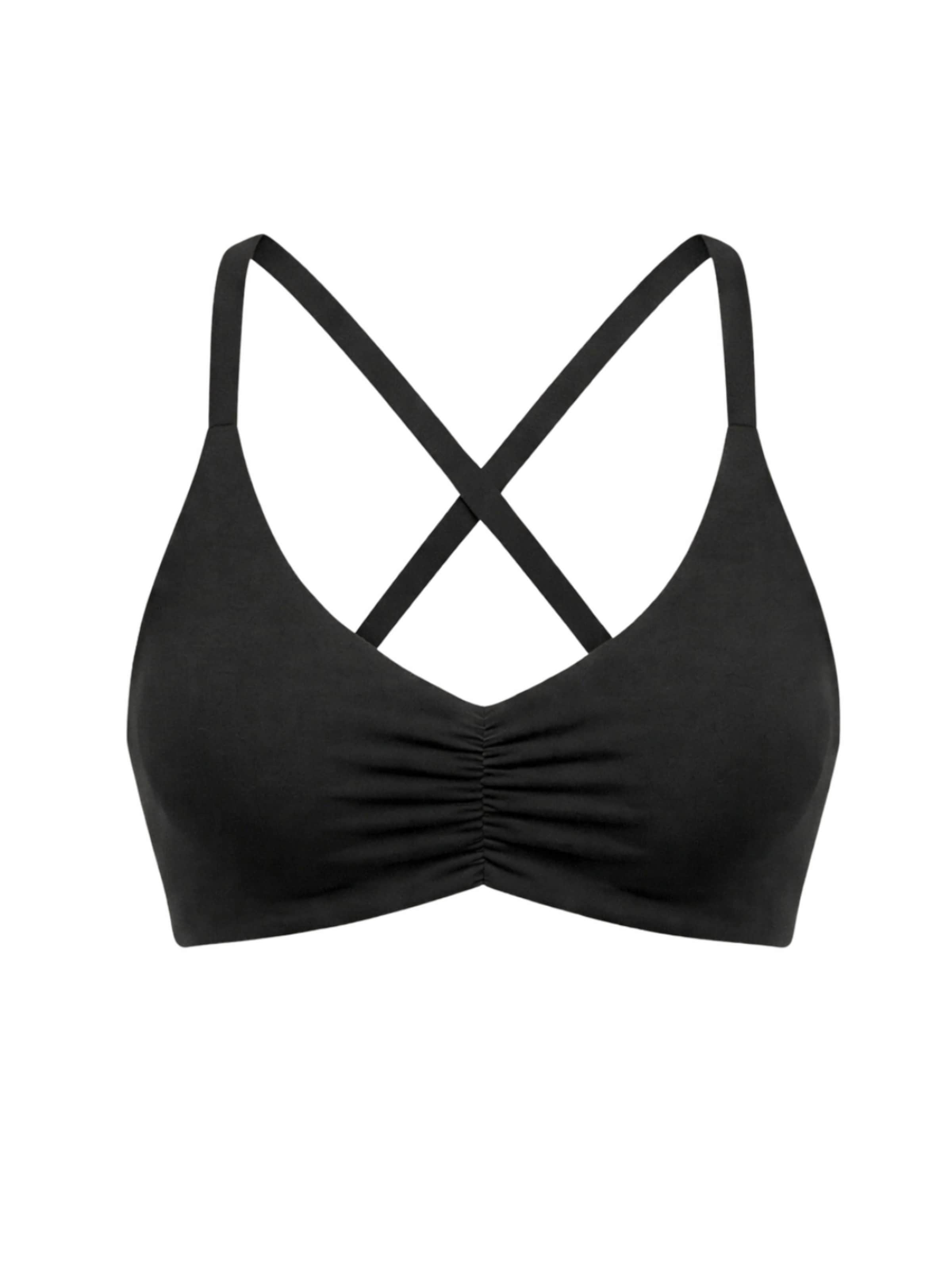 ZUBEK - Bustier Sujetador deportivo en negro: frente