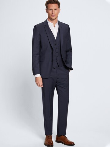 STRELLSON Slim fit Pleated Pants 'Mercer' in Blue