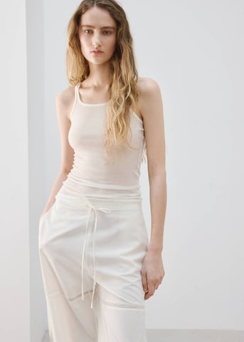 MANGO Pajama Pants in Beige