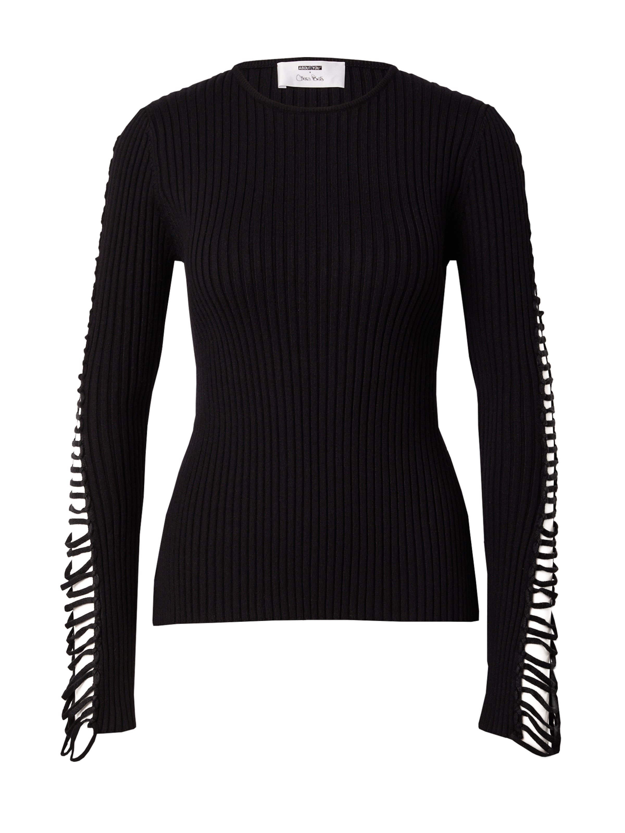 ABOUT YOU x Chiara Biasi Sweater 'Alex' in Black: front