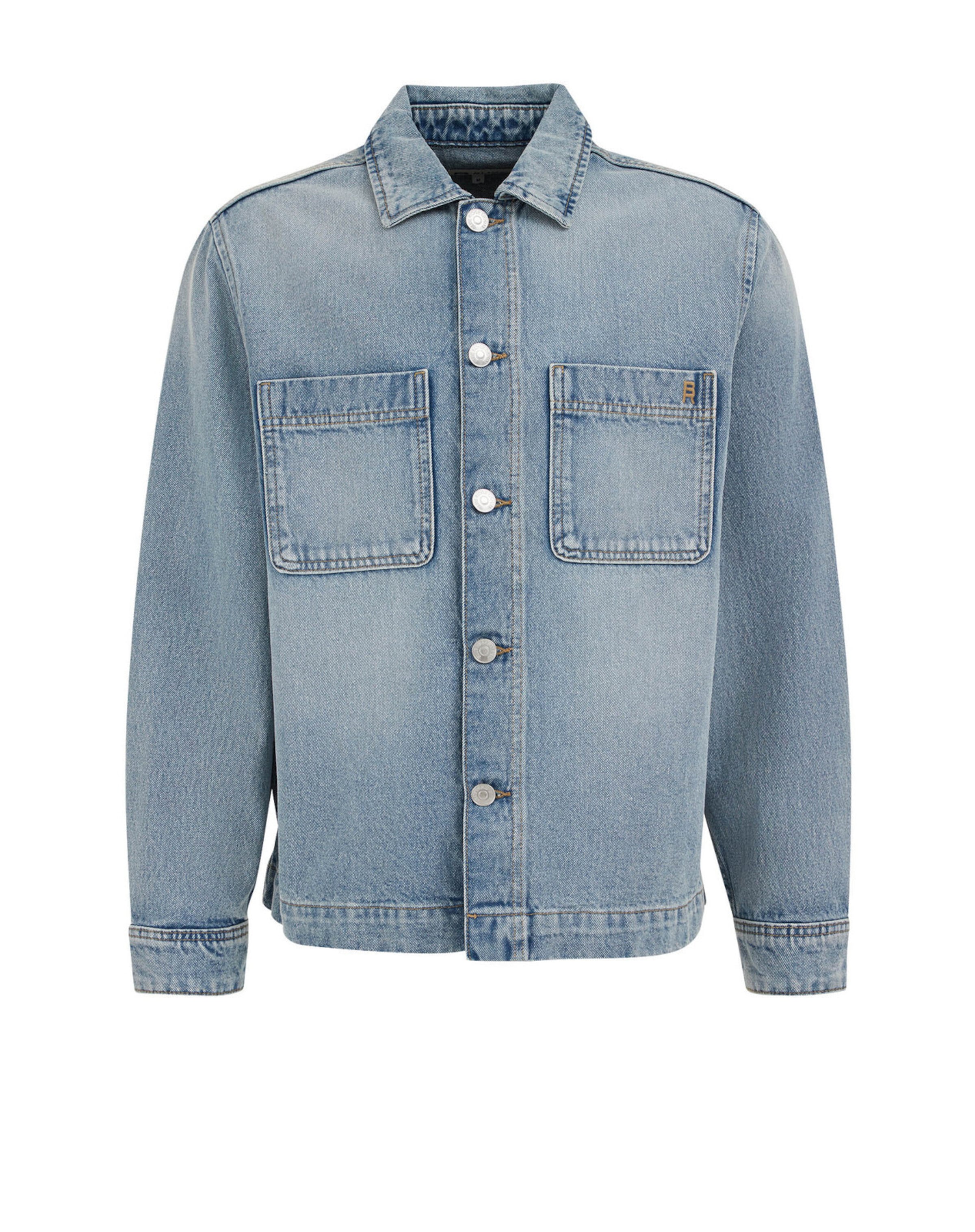 WE Fashion Демисезонная куртка в Синий: спереди