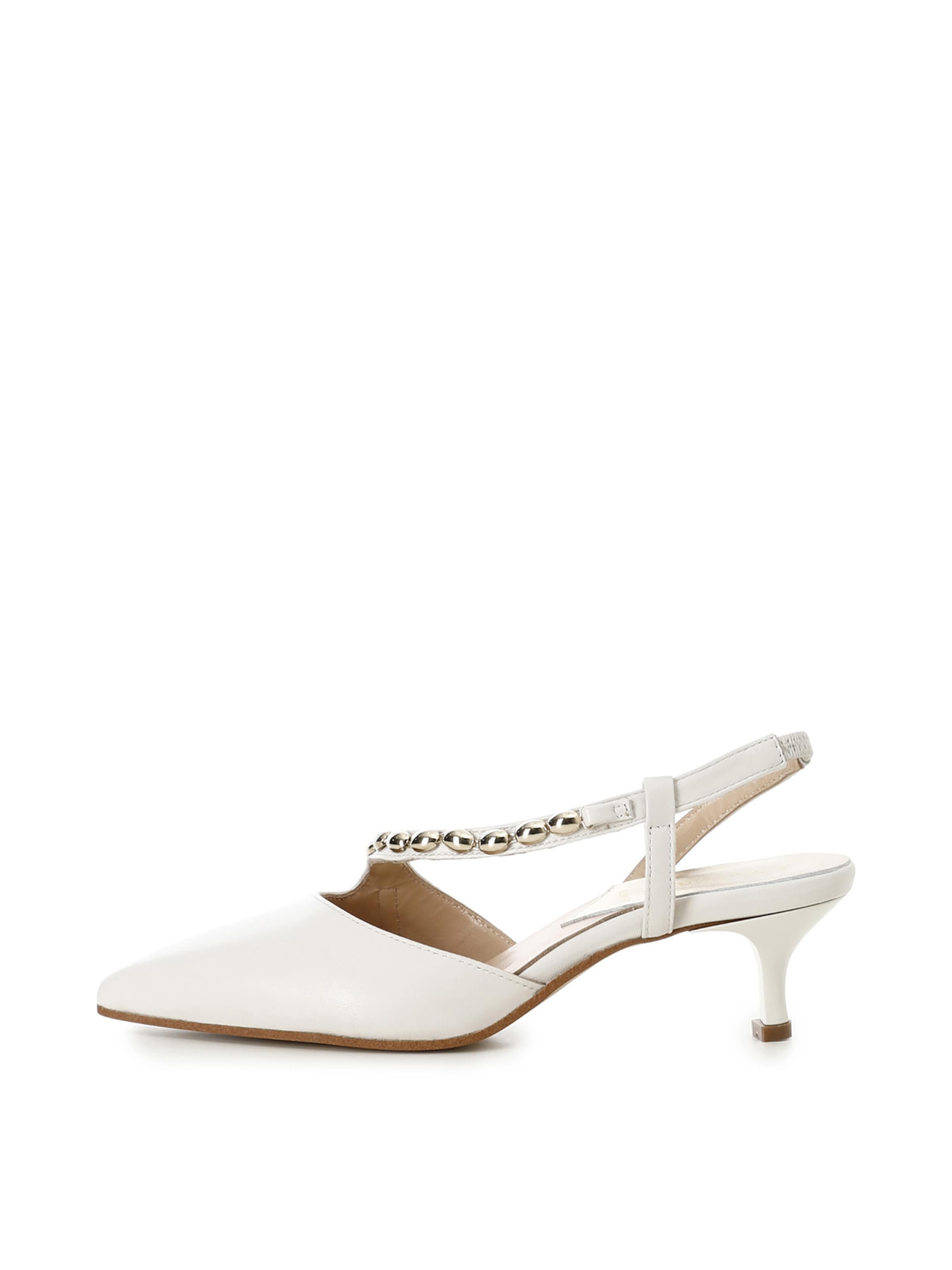 CAFè NOIR Pumps in Wit: voorkant