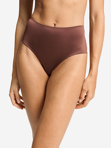 Slip ' Azelia ' Hanro en marron : devant