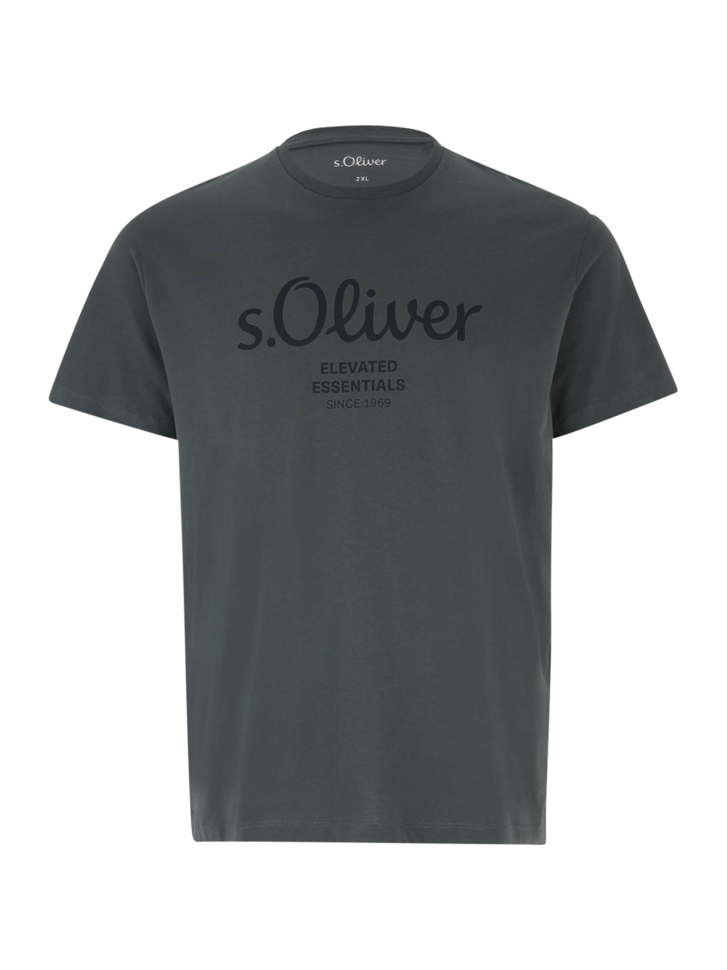 s.Oliver Men Big Sizes Shirt in Grau: Vorderseite