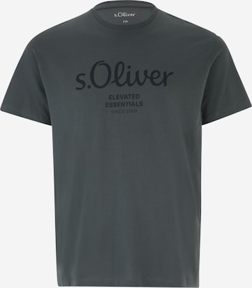 s.Oliver Men Big Sizes Shirt in Grey: front