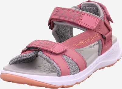 SUPERFIT Sapatos abertos em cinzento claro / laranja claro / rosa claro / branco, Vista do produto
