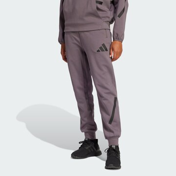 Tapered Pantaloni sportivi 'Z.N.E.' di ADIDAS SPORTSWEAR in grigio: frontale