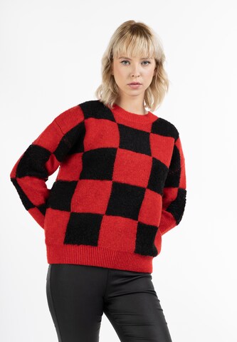 myMo ROCKS Pullover 'Nolie' in Rot: predná strana