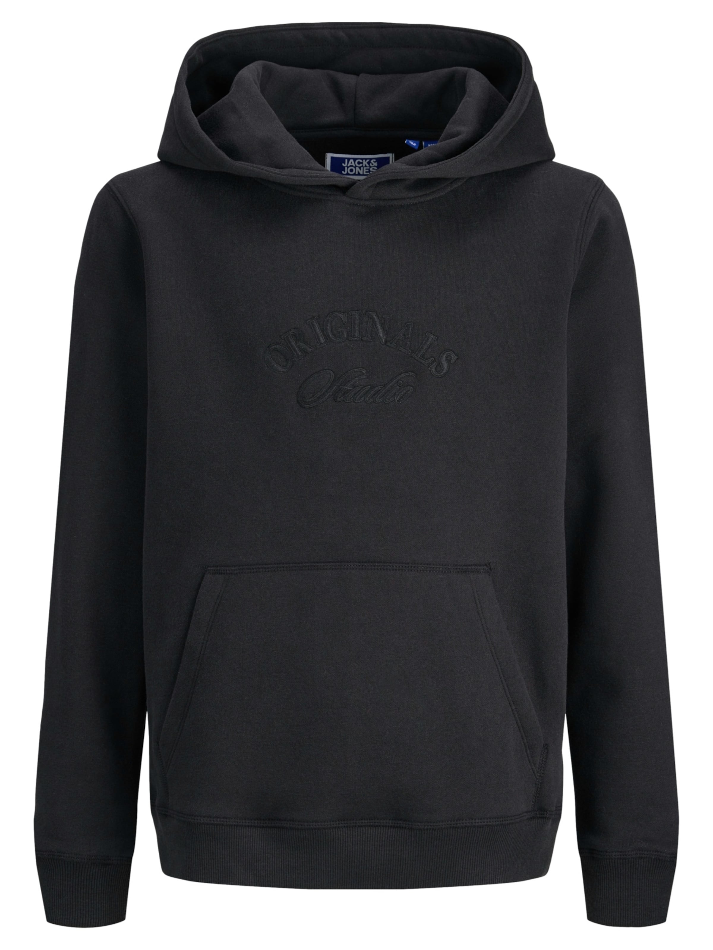 Jack & Jones Junior Sweatshirt 'Bleecker' in Black: front
