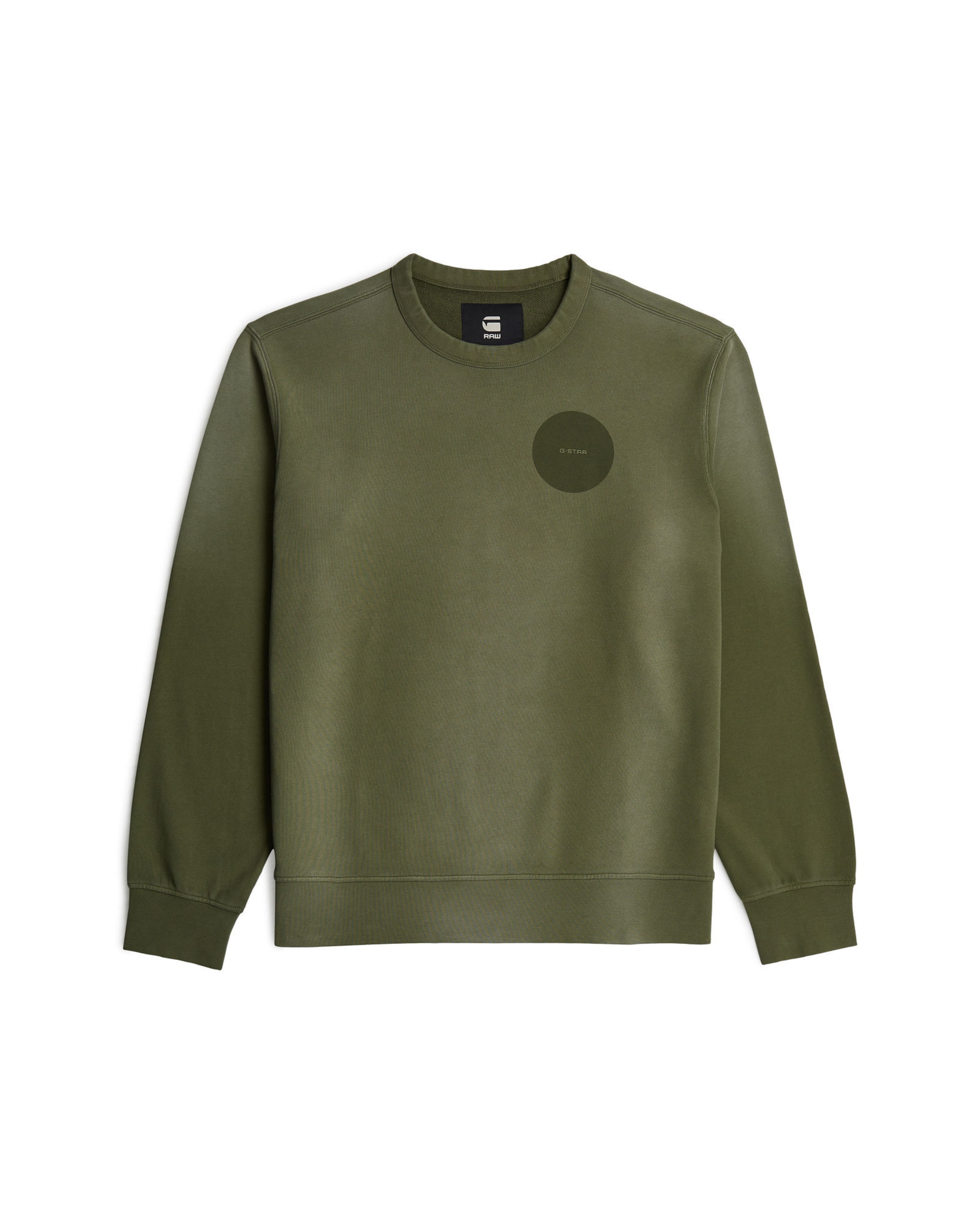 G-STAR Sweater - 'Sunfaded Sweater' in Grün: Vorderseite