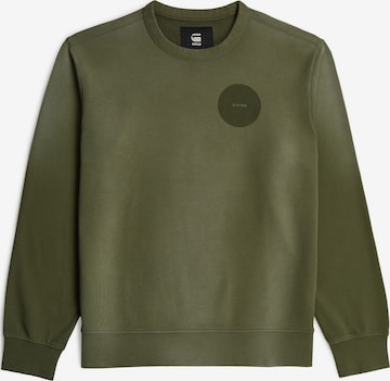 G-STAR Sweater - 'Sunfaded Sweater' in Grün: Vorderseite