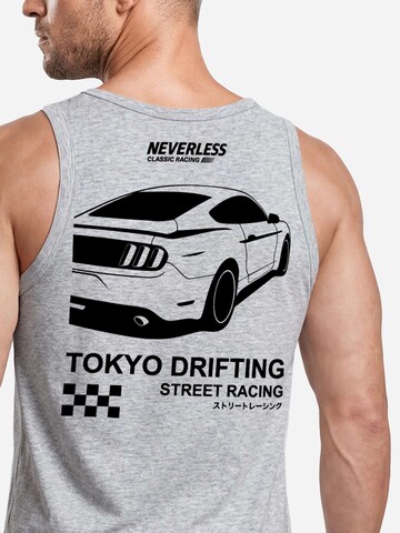 Neverless Shirt 'Tokyo Drifting' in Grey