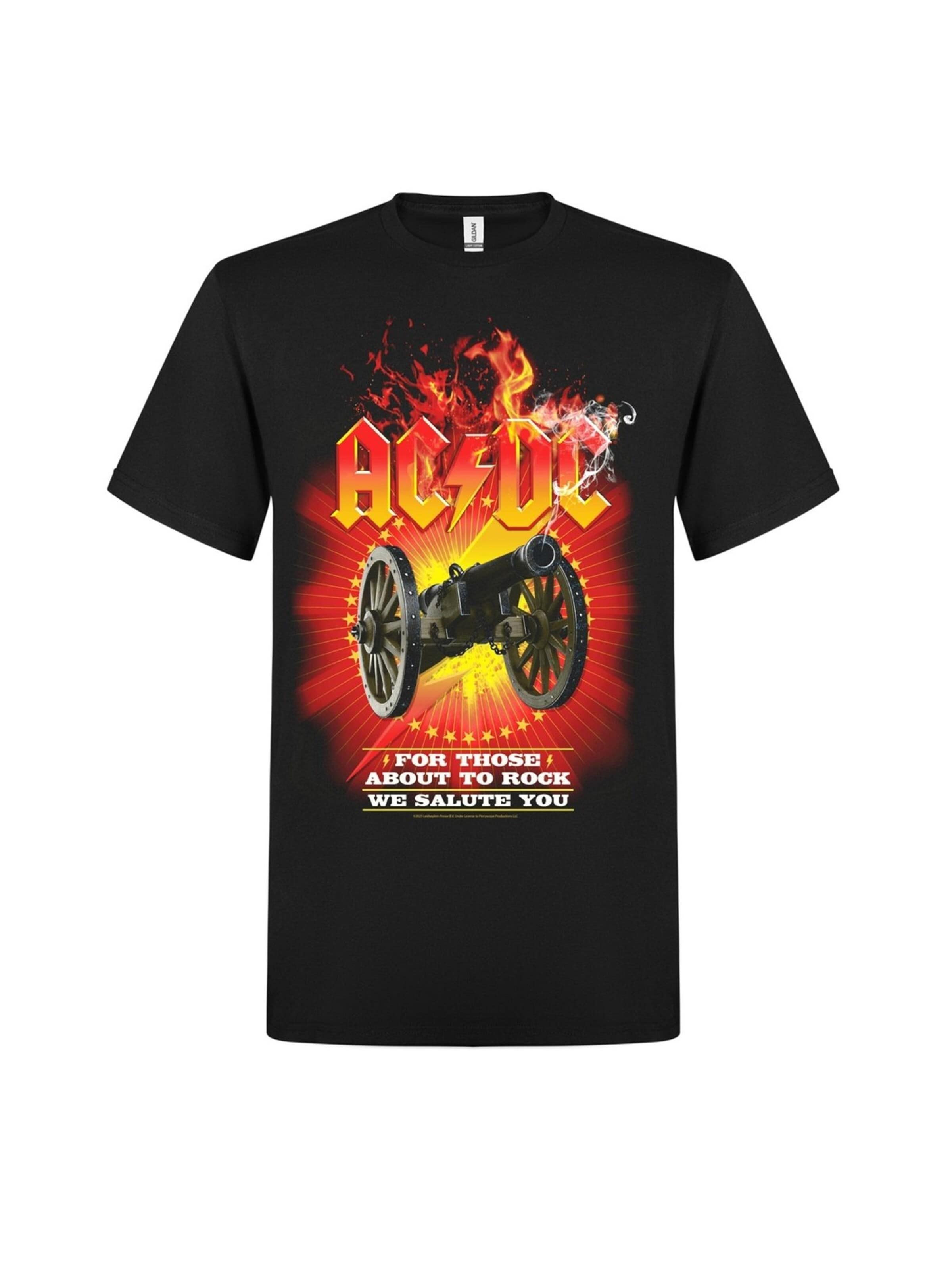 T-Shirt 'Ac/dc For Those About to Rock Tracks  Sweatshirt' AC/DC en noir : devant