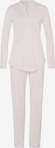 Hanro Pyjama ' Cotton Deluxe ' in Roze: voorkant