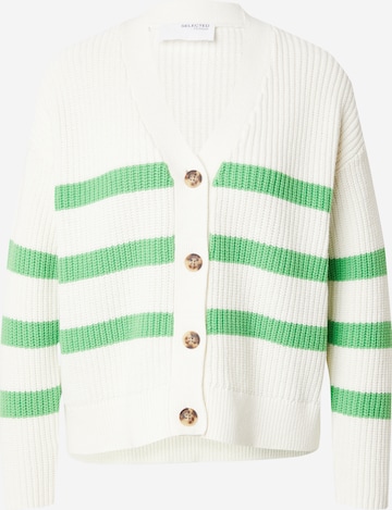 Cardigan 'BLOOMIE' SELECTED FEMME en blanc : devant