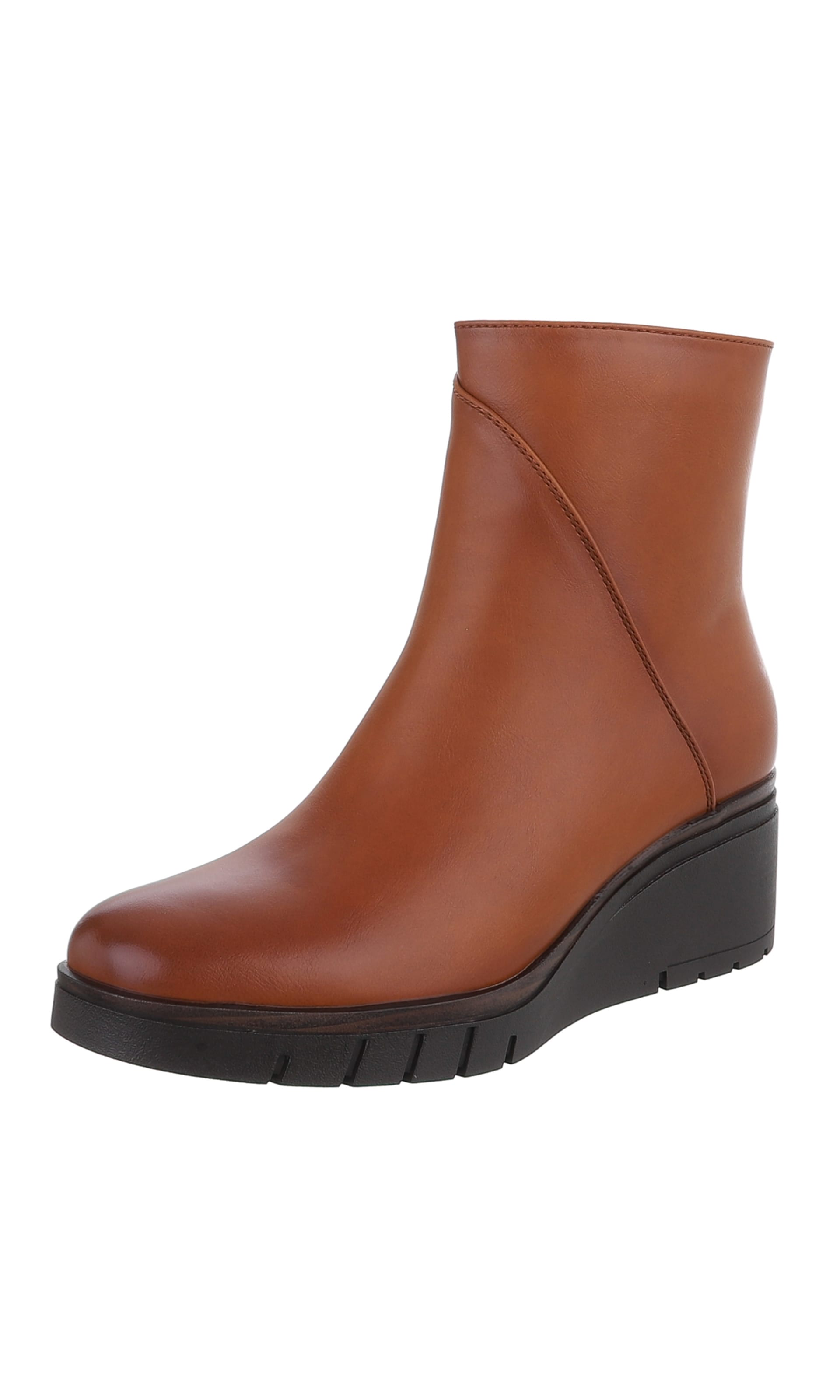 Ital-Design Stiefelette in Braun: Vorderseite