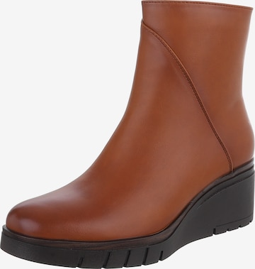 Ital-Design Stiefelette in Braun: Vorderseite