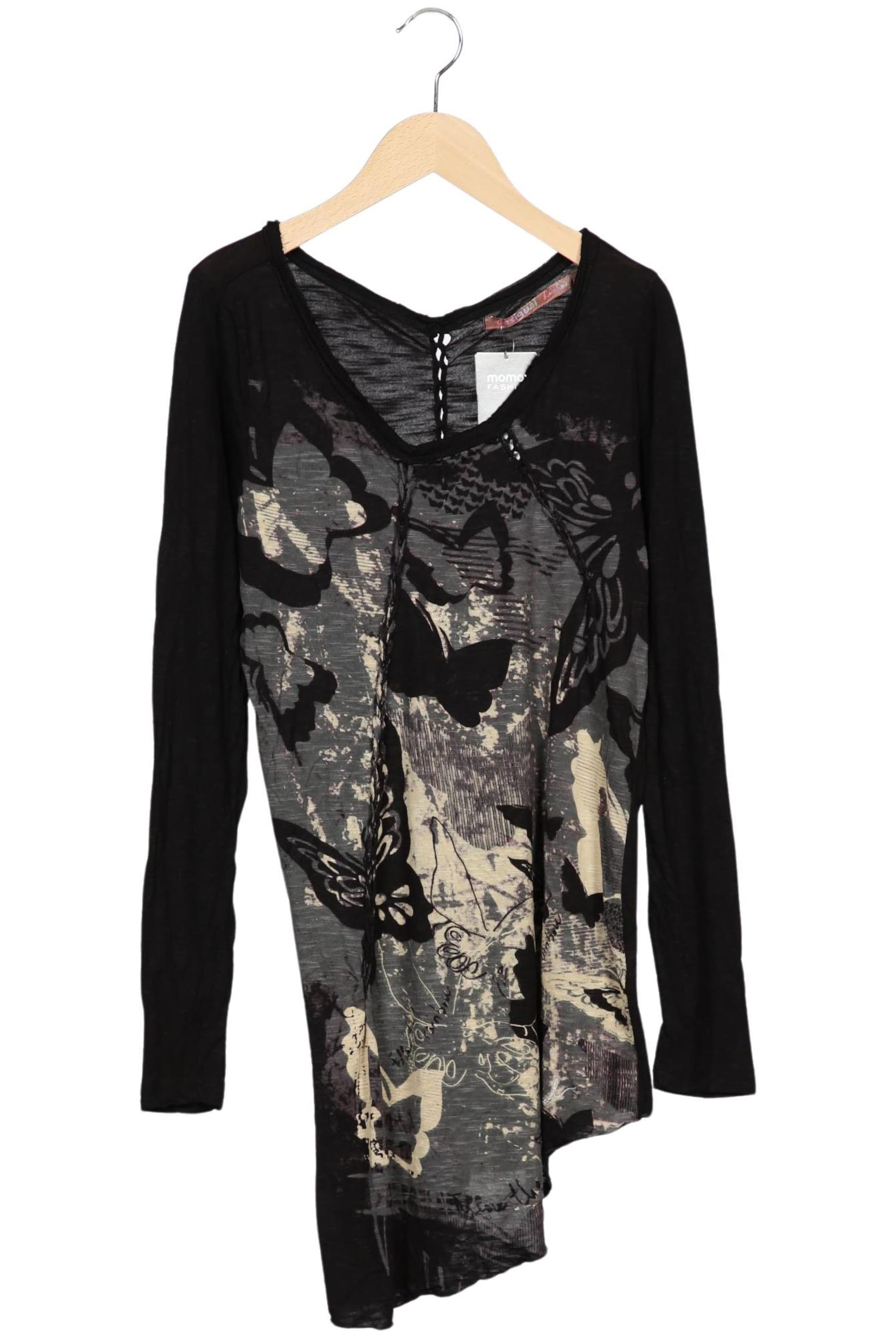 Desigual Langarmshirt XL in Schwarz: Vorderseite