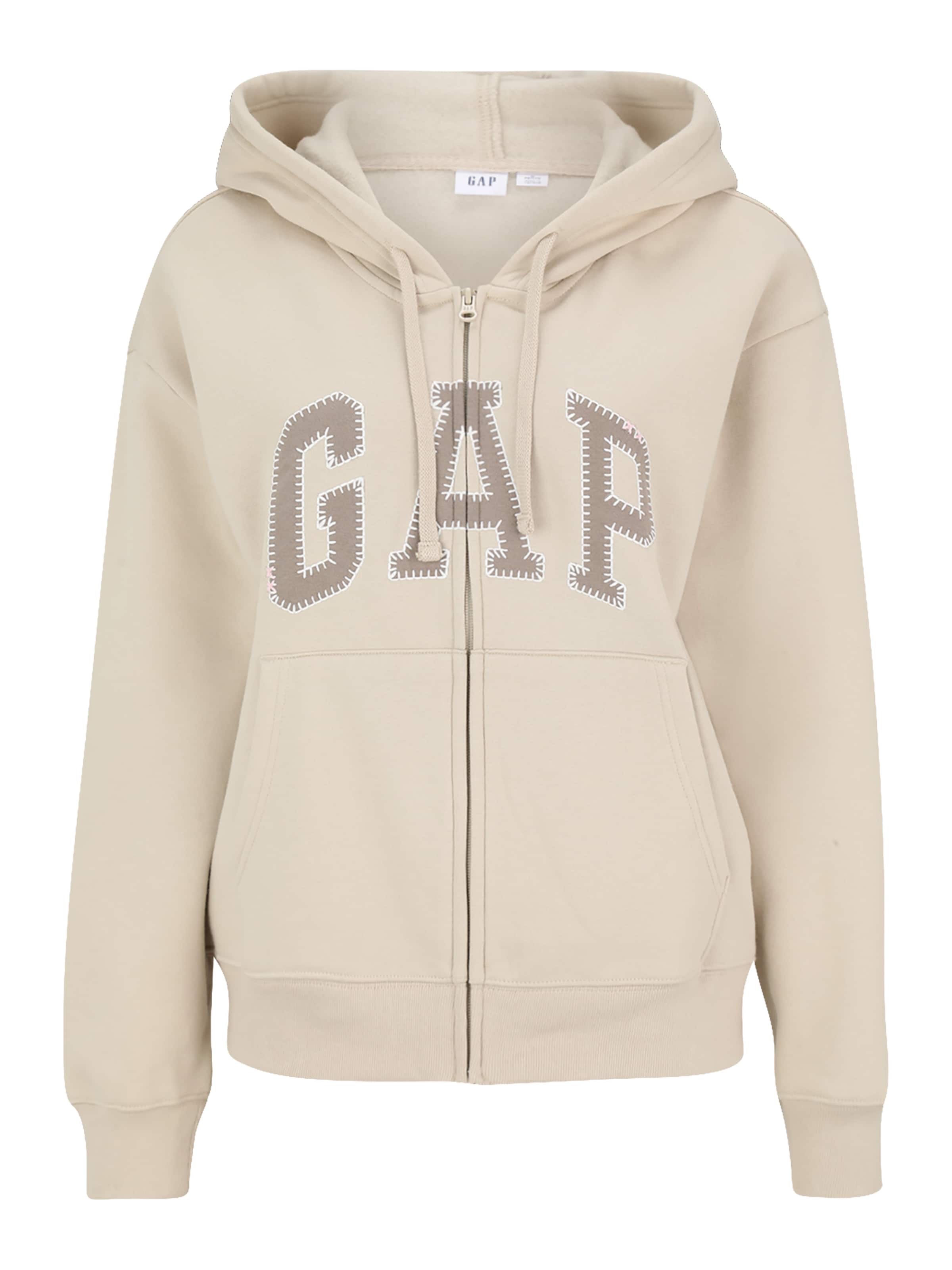 Gap Petite Суичъри с качулка 'HERITAGE' в бежово: отпред