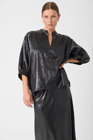 SOAKED IN LUXURY Bluse in Schwarz: Vorderseite