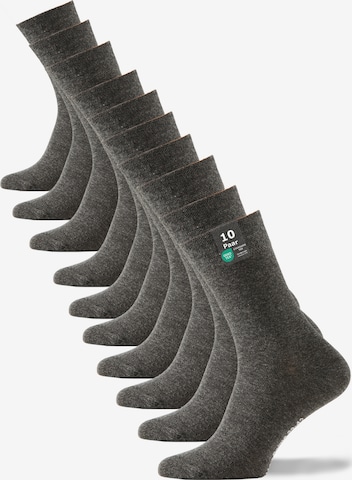 Cotton Prime Socks in Grey: front