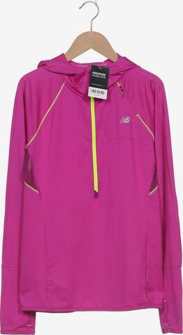 new balance Sweatshirt & Zip-Up Hoodie in M in Pink: front