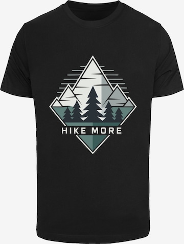 F4NT4STIC Shirt 'Hike More Mountains' in Black: front