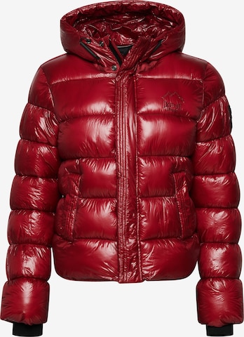 Veste d’hiver Superdry en rouge : devant