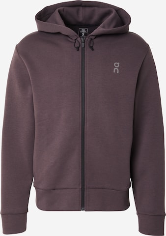 On Суичъри с качулка 'Focus Tech' в лилав: отпред