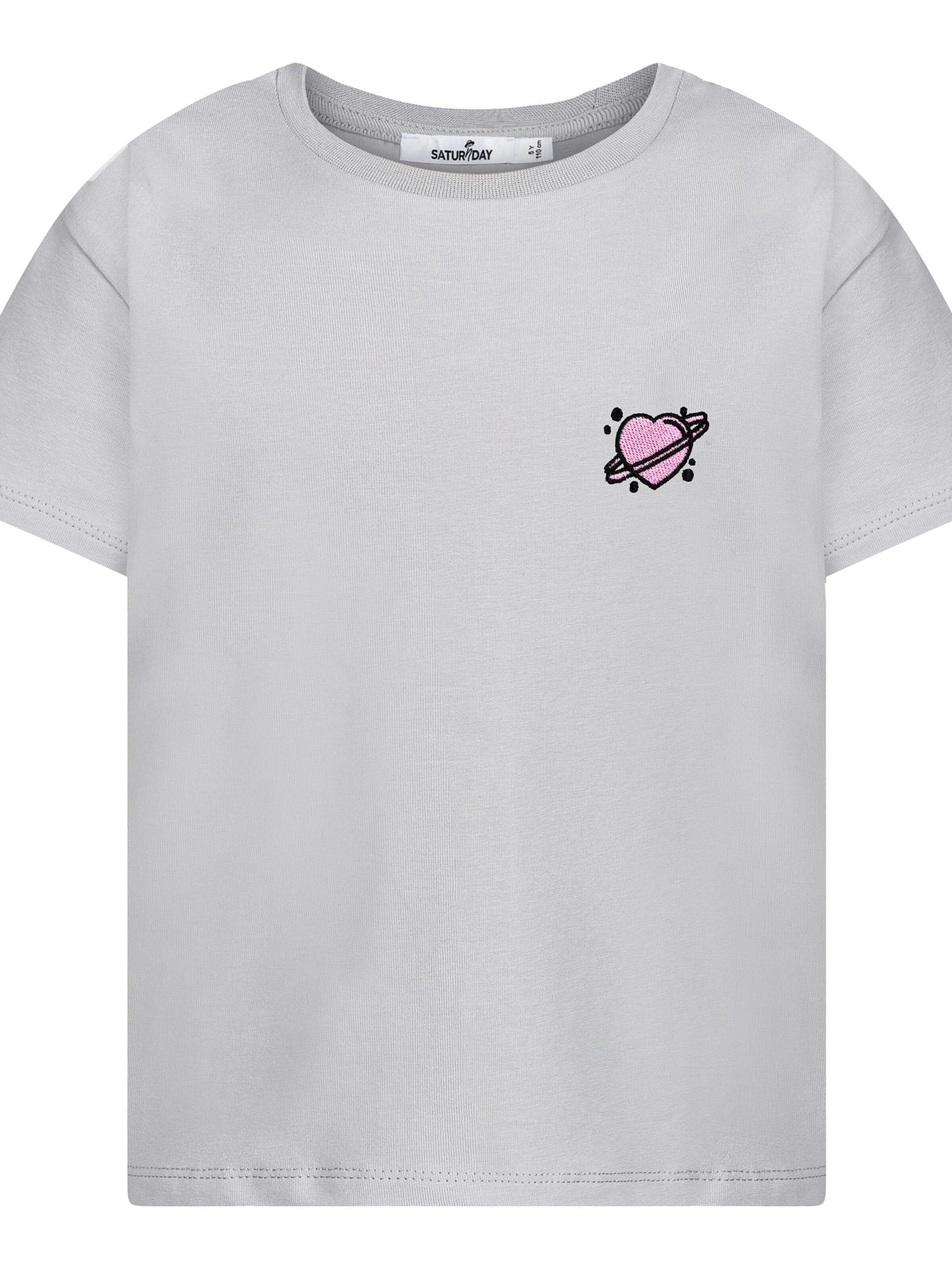 SATURNDAY Shirt 'Herz' in Grijs