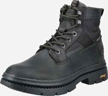 Jeep Lace-up boot in Black: front