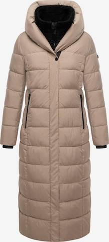 MARIKOO Wintermantel 'Pakoraa 16' in Beige: voorkant