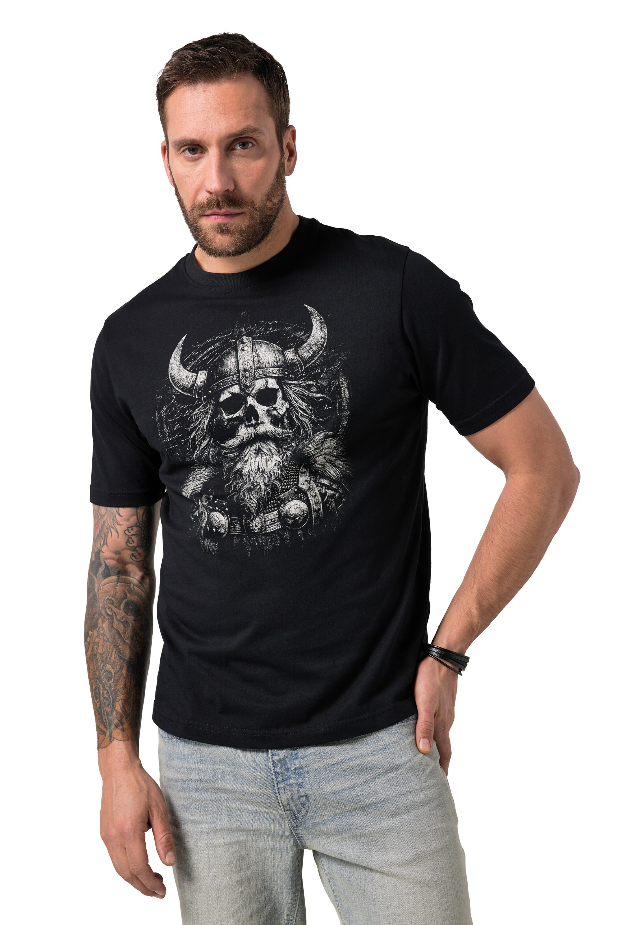 JP1880 Shirt in Zwart: voorkant