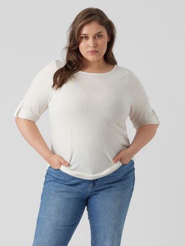 Vero Moda Curve Top in Wit: voorkant