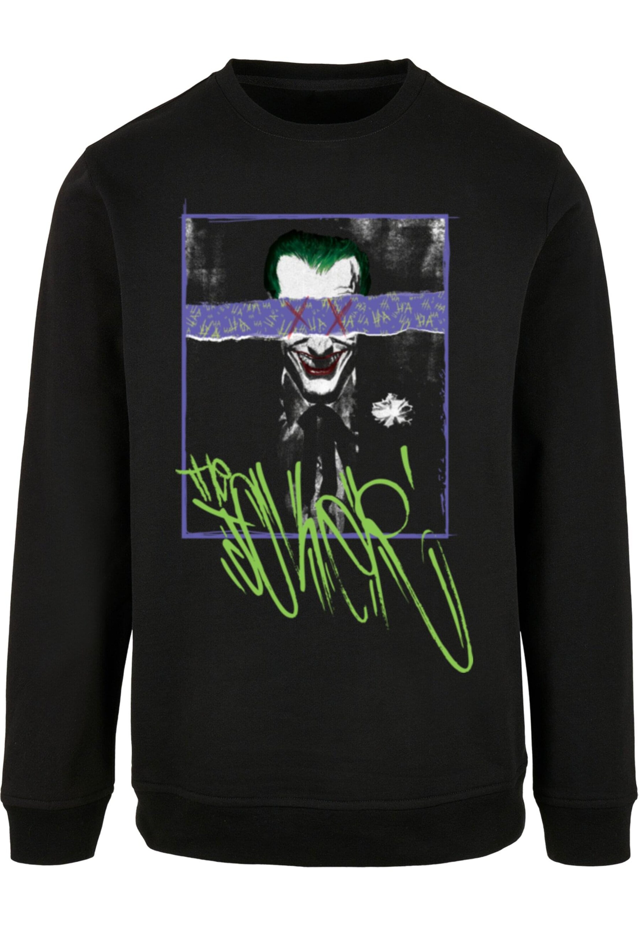 Sweat-shirt 'Batman - Joker' ABSOLUTE CULT en noir : devant