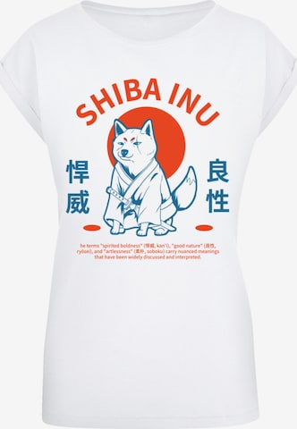T-shirt 'Japanischer Shiba Inu Hund' F4NT4STIC en blanc : devant