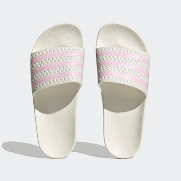 balts ADIDAS ORIGINALS Ādas čības 'Adilette'