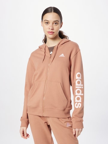 ADIDAS SPORTSWEAR Sportief sweatvest 'Essentials' in Roze: voorkant