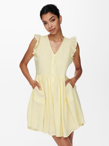 ONLY Shirt Dress 'Anthea' in Yellow