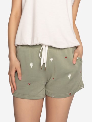 PJ Salvage Shorty 'Wild Lands' in Green: front