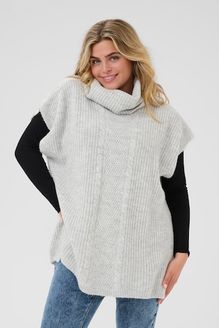 Cape 'Mala' KAFFE CURVE en gris : devant