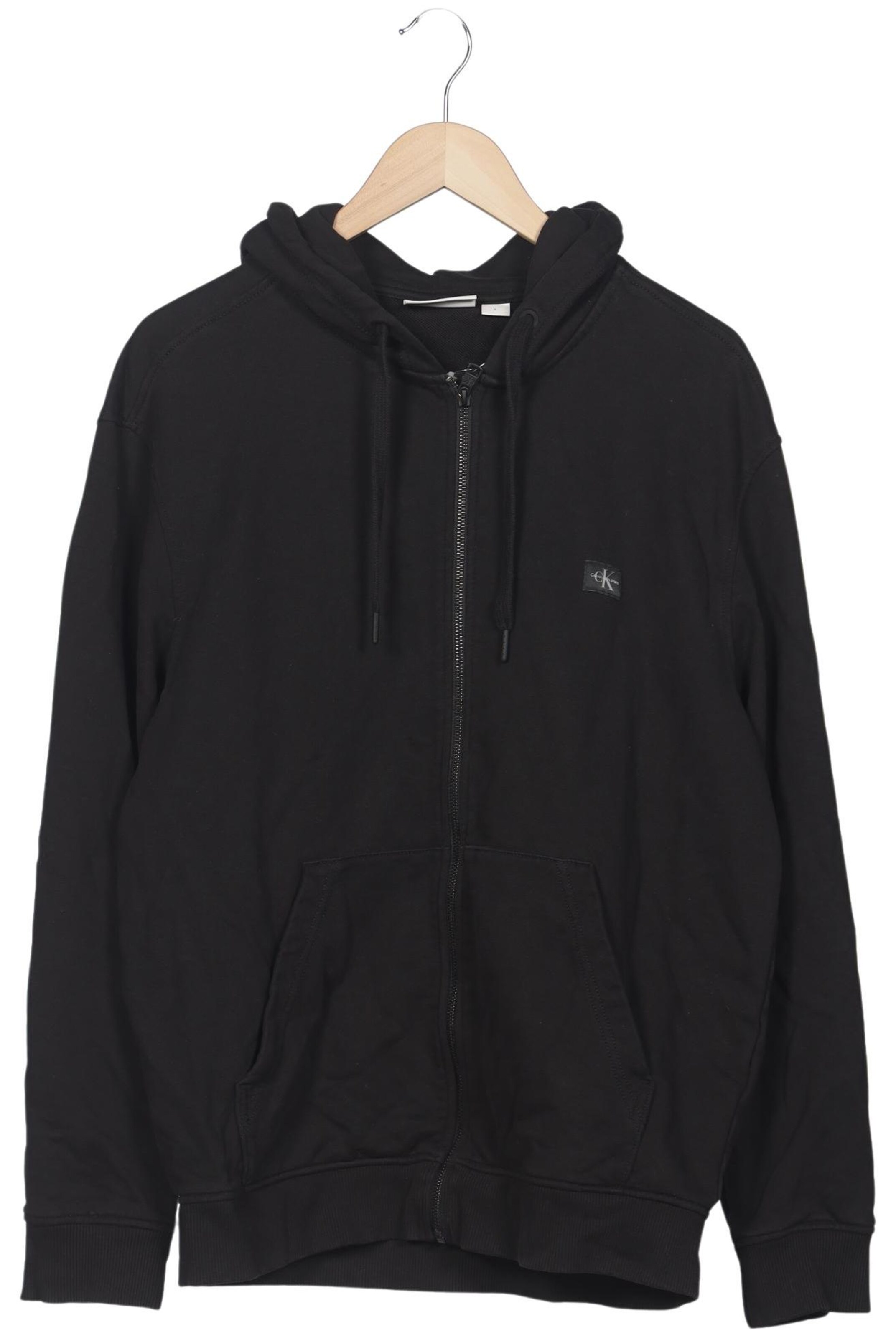 Calvin Klein Jeans Sweatshirt & Zip-Up Hoodie in L in Black: front