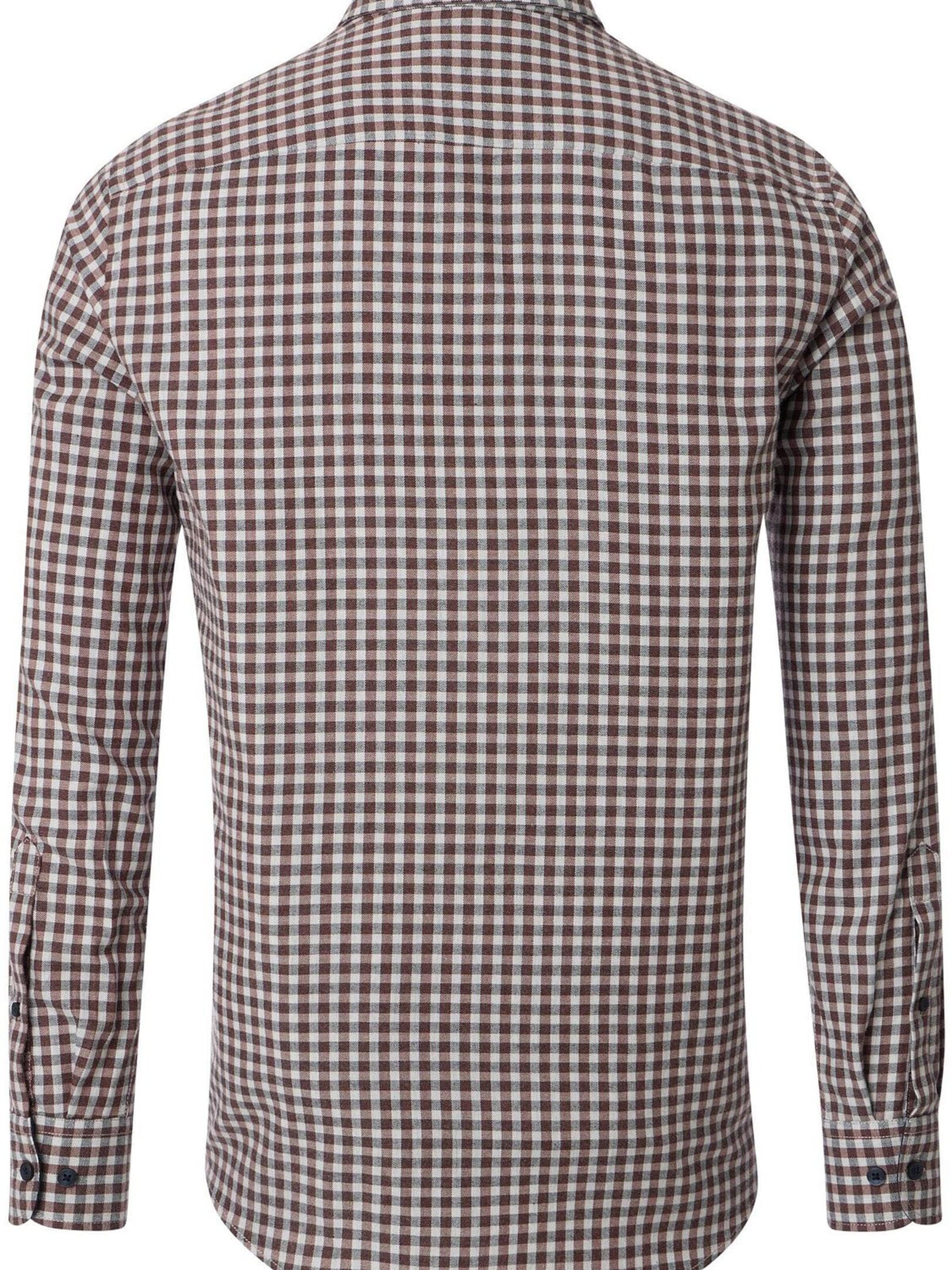 CASA MODA Regular fit Overhemd in Bruin
